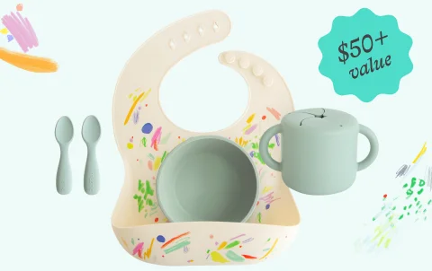 Get a free Lovevery x Mushie Feeding Kit