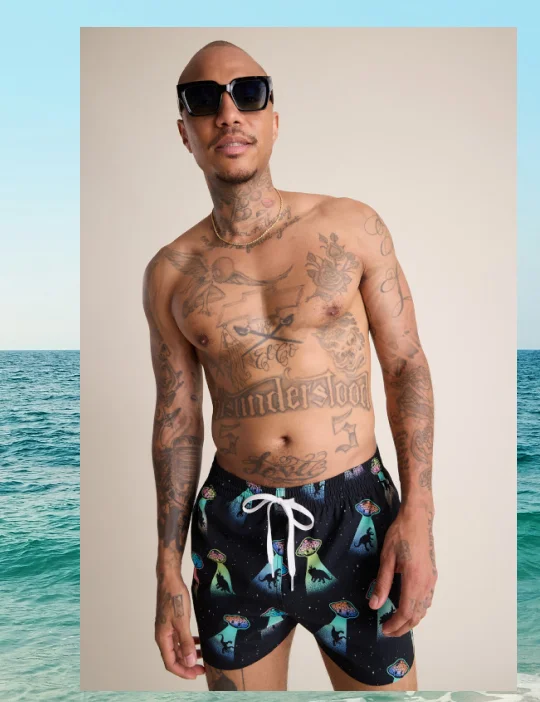 Classic Swim Trunk: The Beam Me Ups 4"