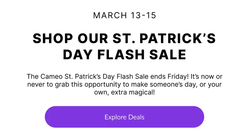 Flash Sale St Patricks Day Cameos