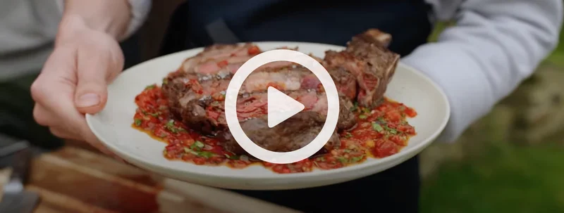 Perfectly seared steak