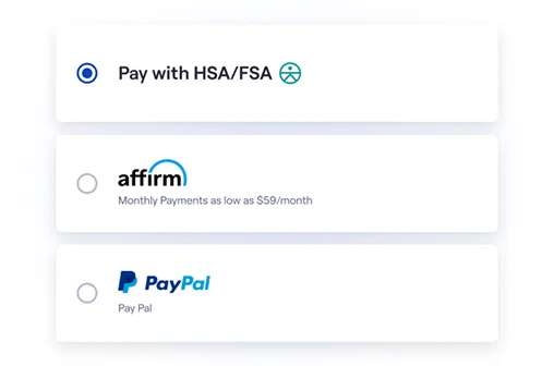 Step 2 Visual: discount code Payment Option Selection