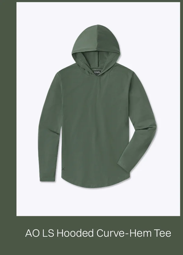 AO Long Sleeve Hooded Curve-Hem