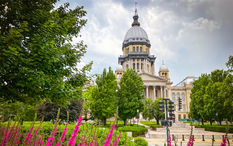 The Illinois State Capitol building in Springfield, Illinois