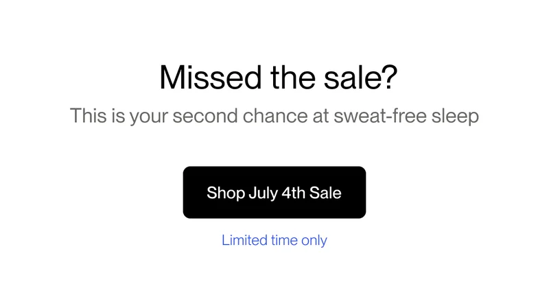 Missed the sale? This is your second chance at sweat-free sleep