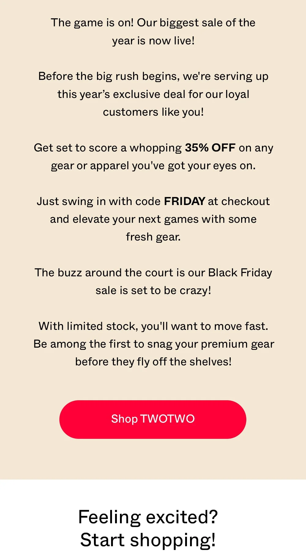 Use Code: FRIDAY