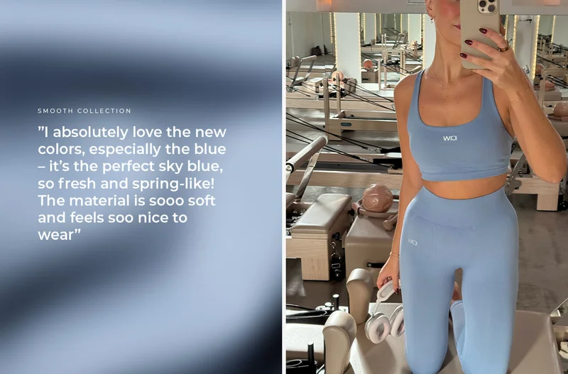Smooth Seamless Sports Bra Metal Blue