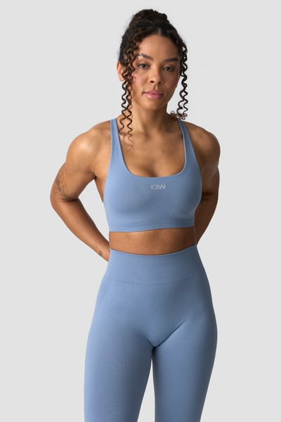 Image of Smooth Seamless Sports Bra Metal Blue