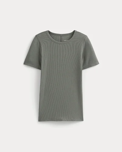 Image | The Luxe Rib Crew | Agave Green