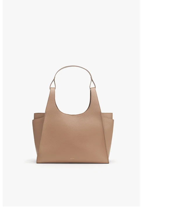 Double Loop Satchel Dark Chestnut