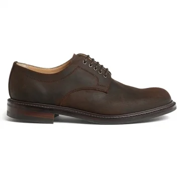 Brighstone R Derby in Brown Waxy Leather