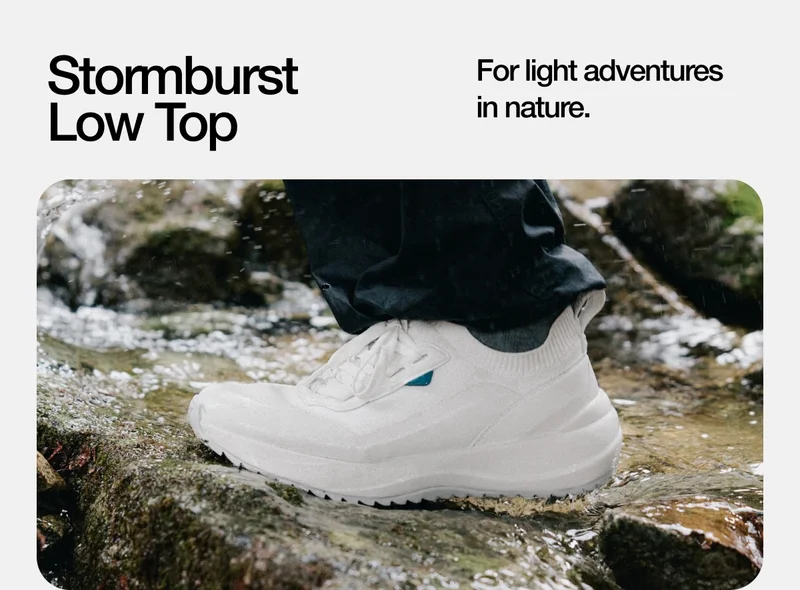 Stormburst Low Top. For light adventures in nature.