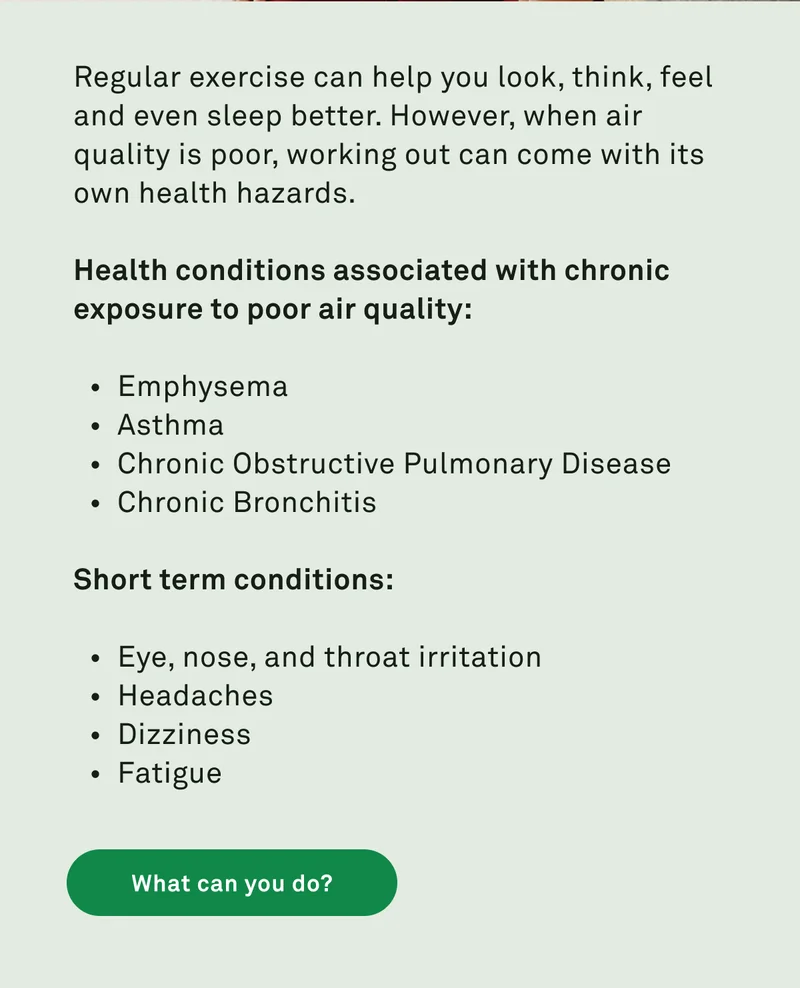 Health conditions associated with chronic exposure to poor air quality