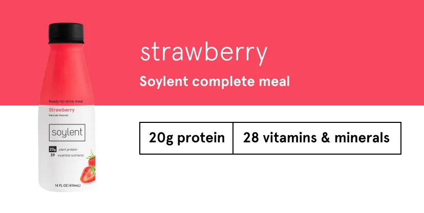 strawberry complete meal | 20g protein | 28 vitamins & minerals