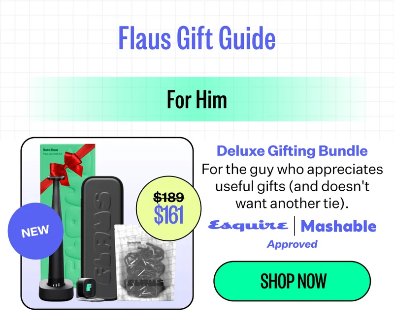 Flaus Gift Guide | For Him | Deluxe Gifting Bundle | For the guy who appreciates useful gifts (and doesn't want another tie.) | Esquire | Mashable Approved | Shop Now