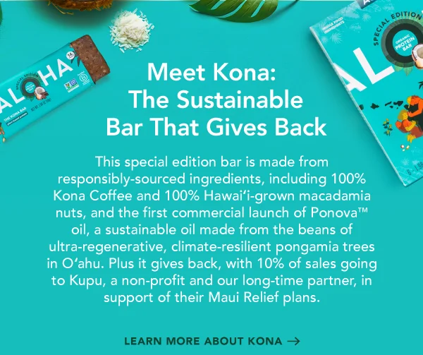 Meet Kona: The Sustainable Bar That Gives Back
