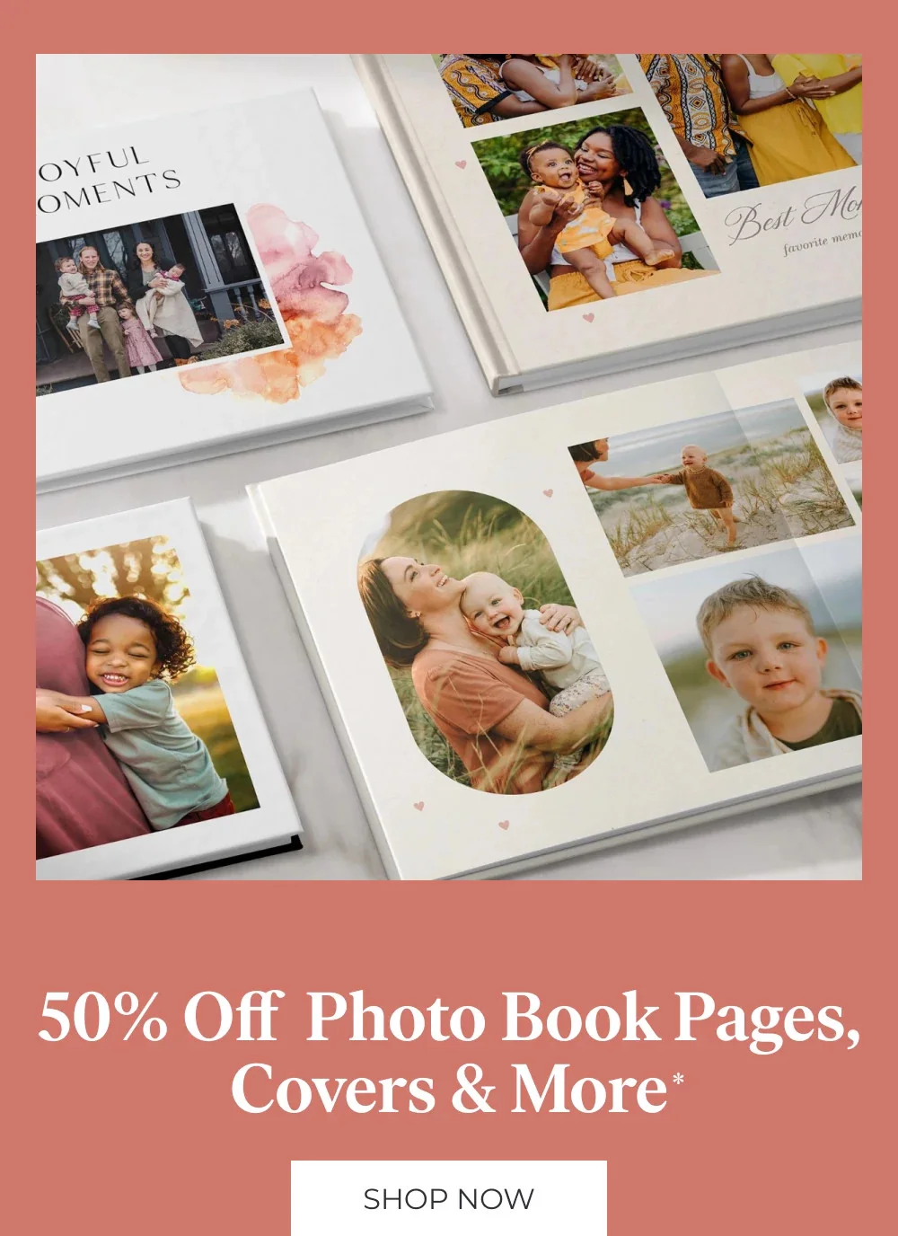 Up to 50% Off Almost Everything, Up to 50% Off Cards + Free Shipping on Cards, 50% Off Photo Book Pages, Covers & More, Prints for Pennies