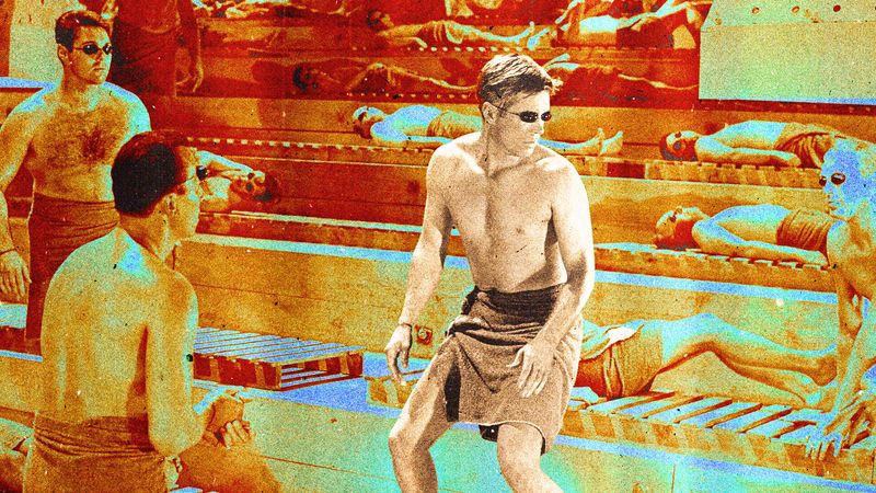 Image may contain: Adult, Person, Clothing, Shorts, Swimming Trunks, Face, and Head