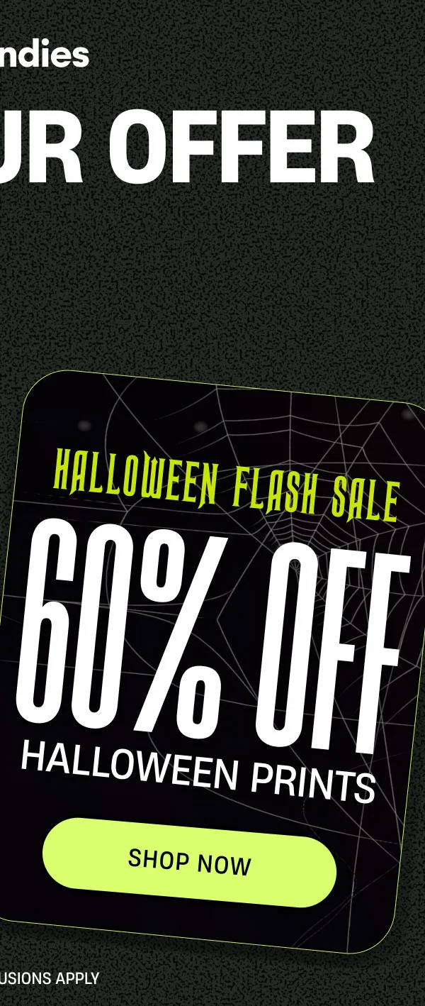 Halloween Flash Sale | 60% Off Halloween Prints