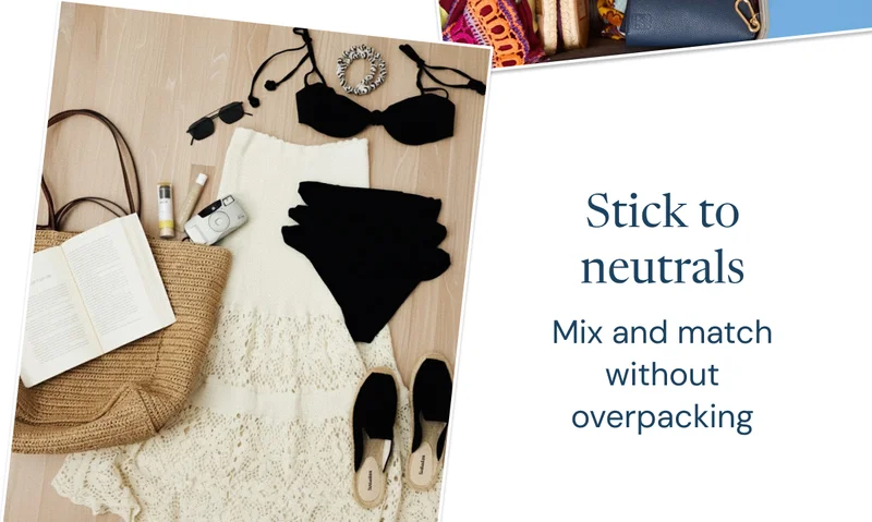 Stick to neutrals Mix and match without overpacking