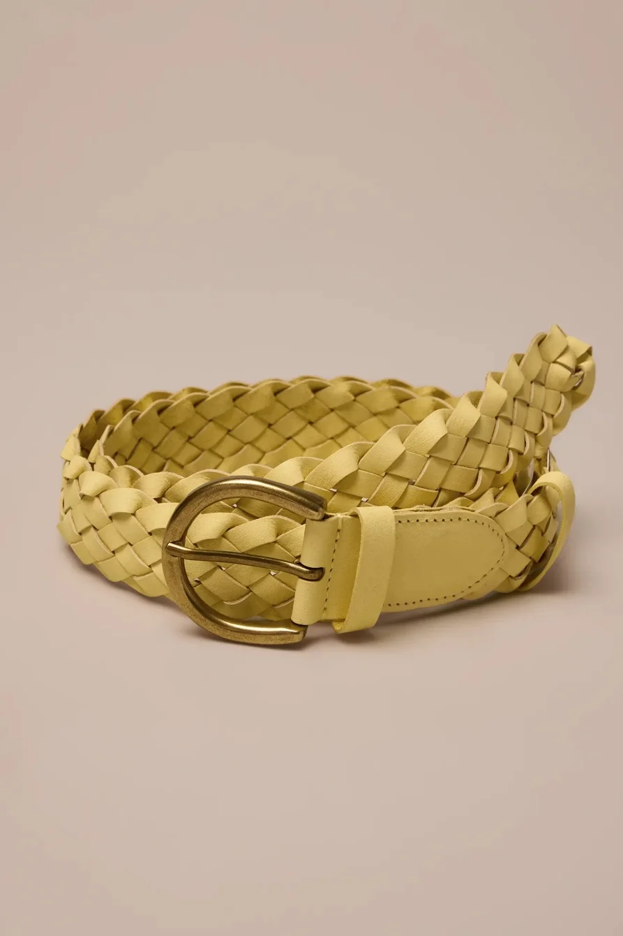 Image of Lucky Brand Woven Leather Belt - Women's Accessories Belts in Black