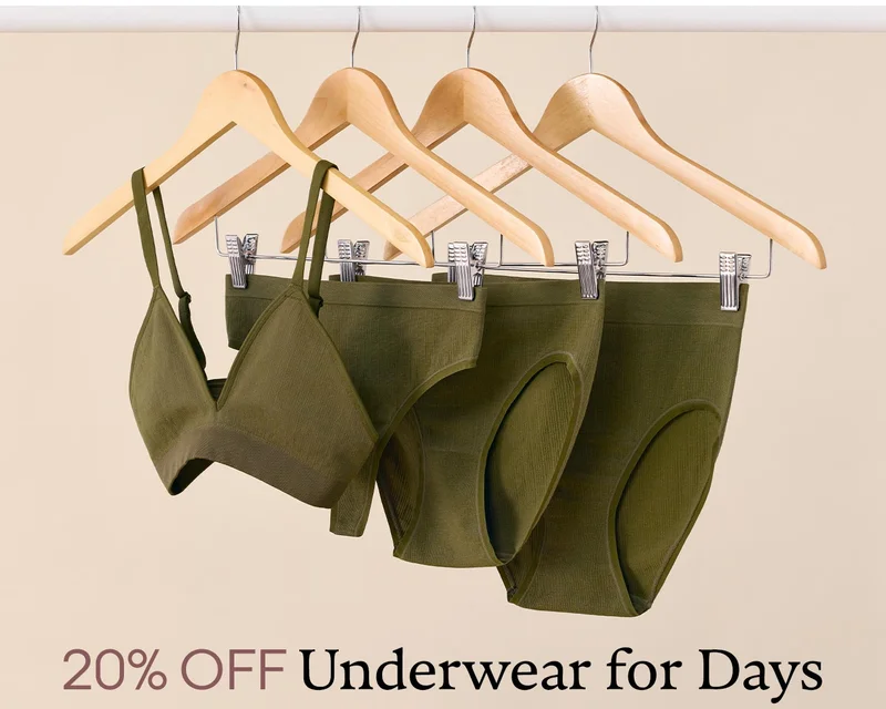 20% OFF Underwear for Days