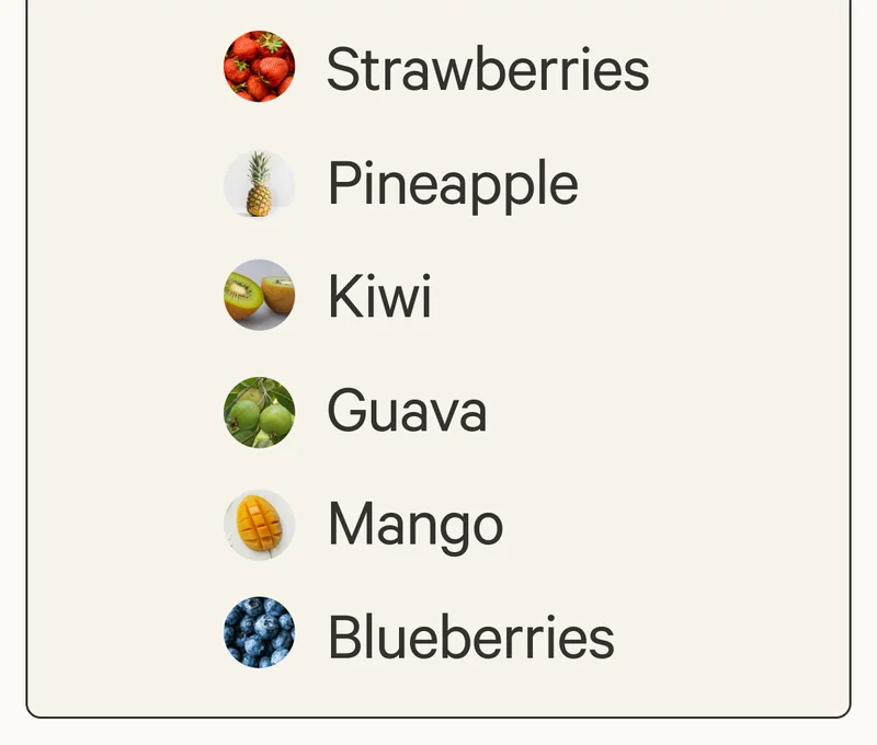 In Season Fruits