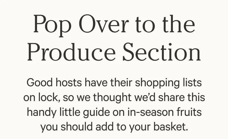 Pop Over to the Produce Section