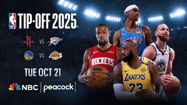 NBA returns to NBC, debuts on Peacock opening night, Oct. 21, with Thunder vs. Rockets, Warriors vs. Lakers
