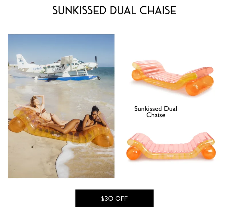 Sunkissed Dual Chaise | $30 OFF