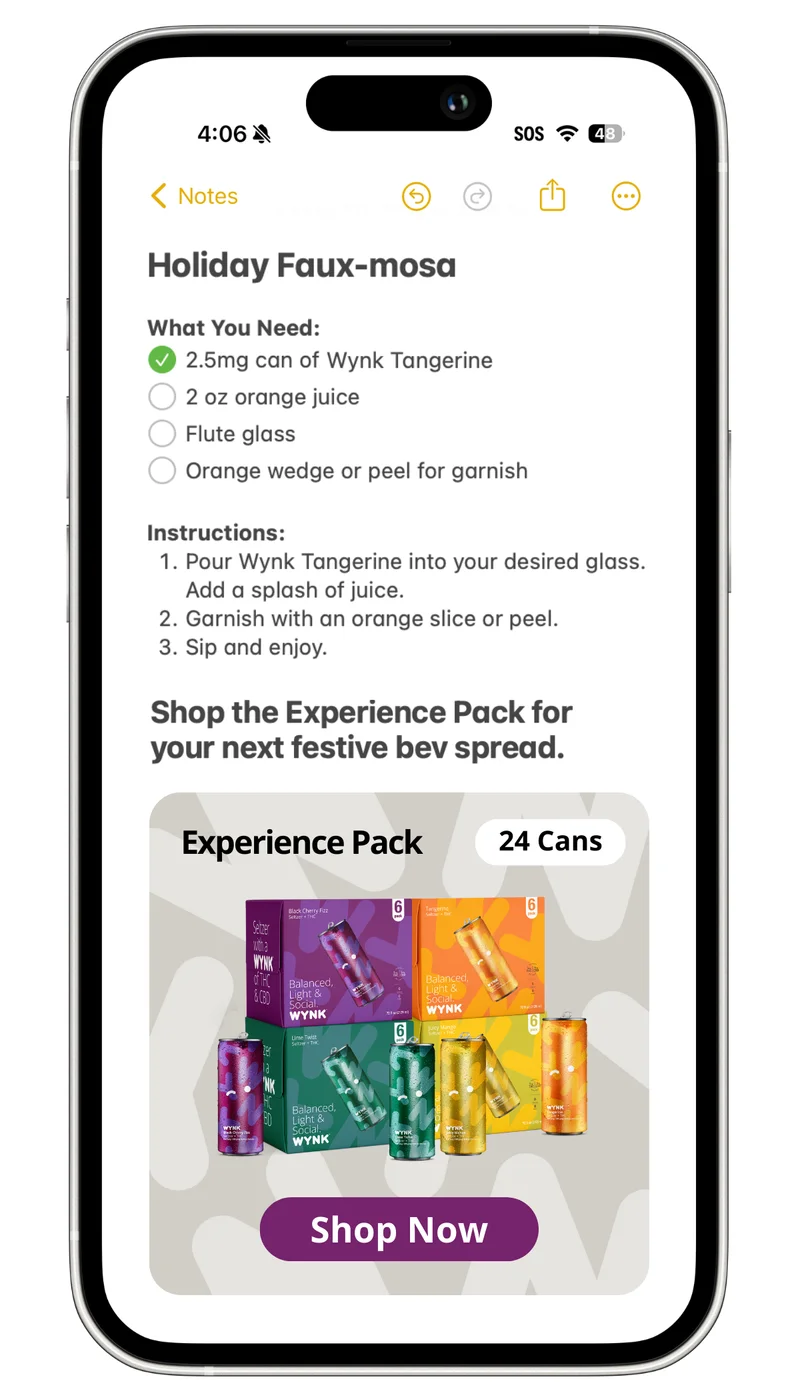 Get an Experience Pack so you can make allll the mocktails