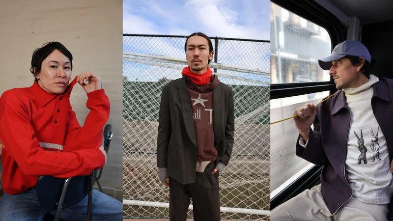 Three looks from the Small Talk spring 2025 collection.
