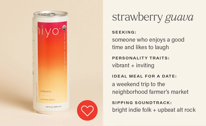 STRAWBERRY GUAVA - seeking: someone who enjoys a good time and likes to laugh; personality traits: vibrant + inviting; ideal date: a weekend trip to the neighborhood farmer's market; sipping soundtrack: bright indie folk + upbeat alt rock. [HEART ICON] (link)