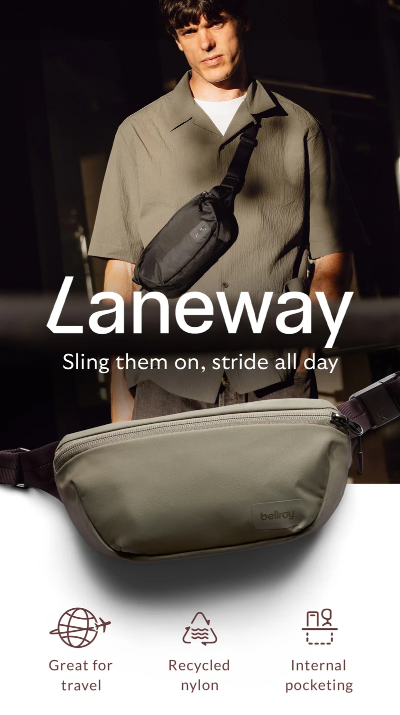 LANEWAY. Sling them on, stride all day