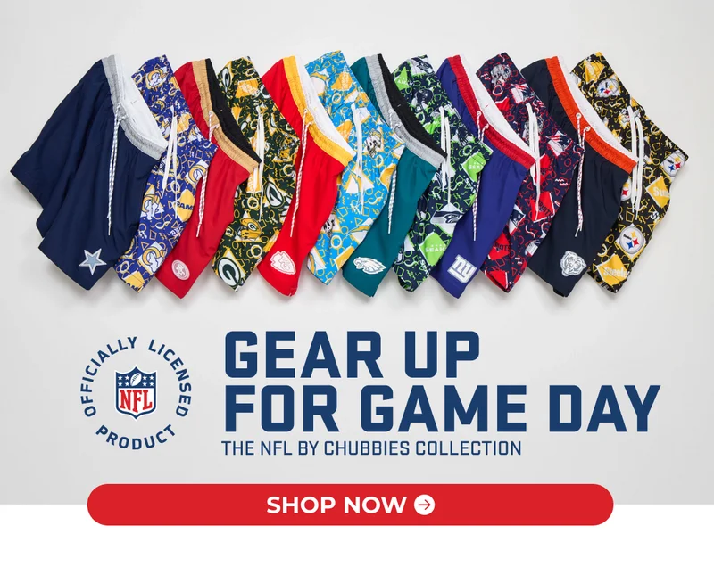 GEAR UP FOR GAME DAY: Shop The NFL by Chubbies Collection