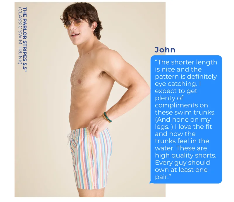 Classic Swim Trunk: The Parlor Stripes 5.5"