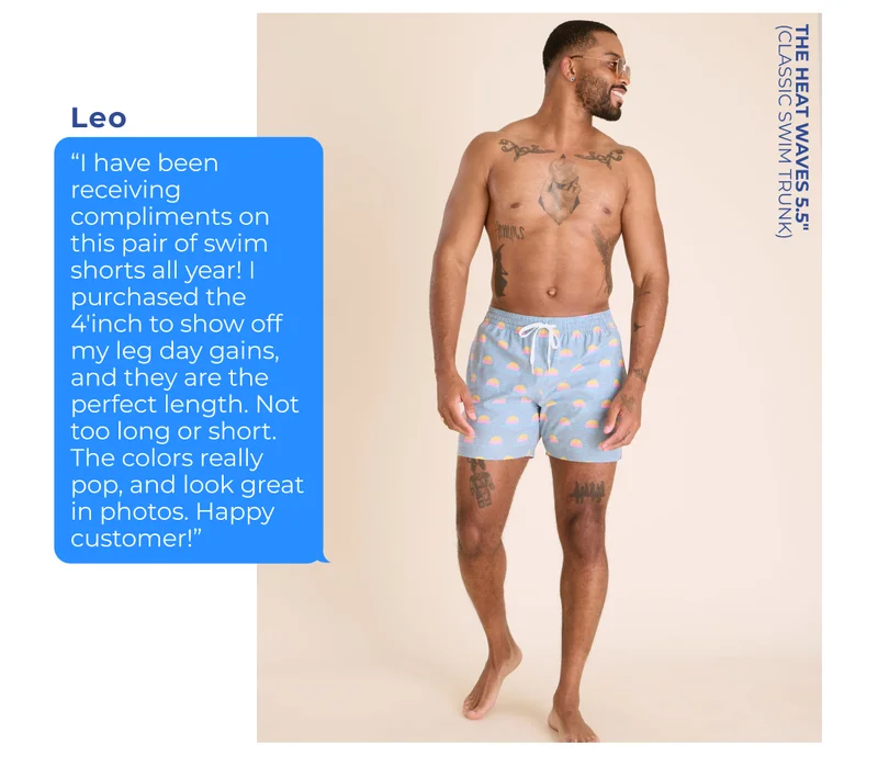 Classic Swim Trunk: The Heat Waves 5.5"