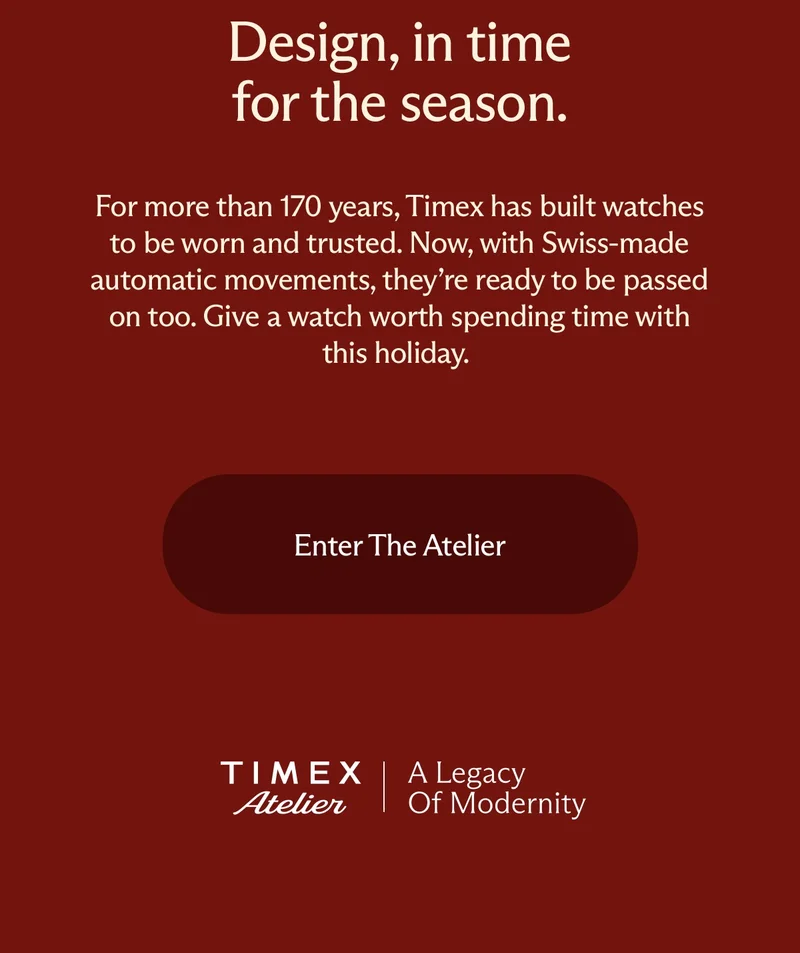 Enter The Atelier - Timex Atelier