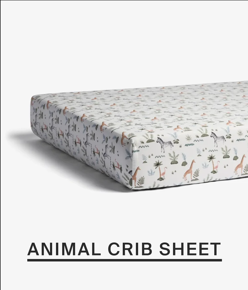 Animal crib sheet
