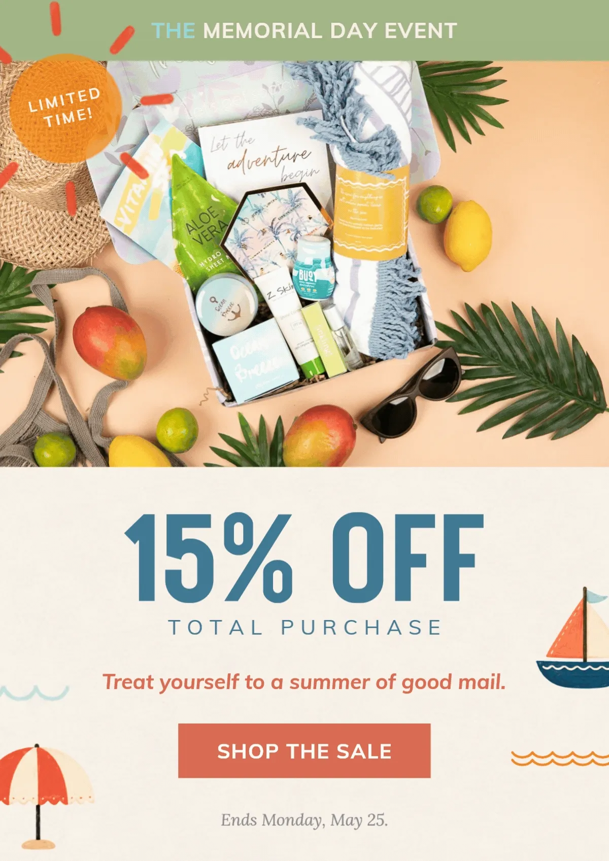 The Memorial Day Event: 15% off your total order