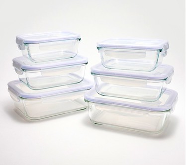LocknLock 6-Piece Glass Rectangles w/ Vented Lids