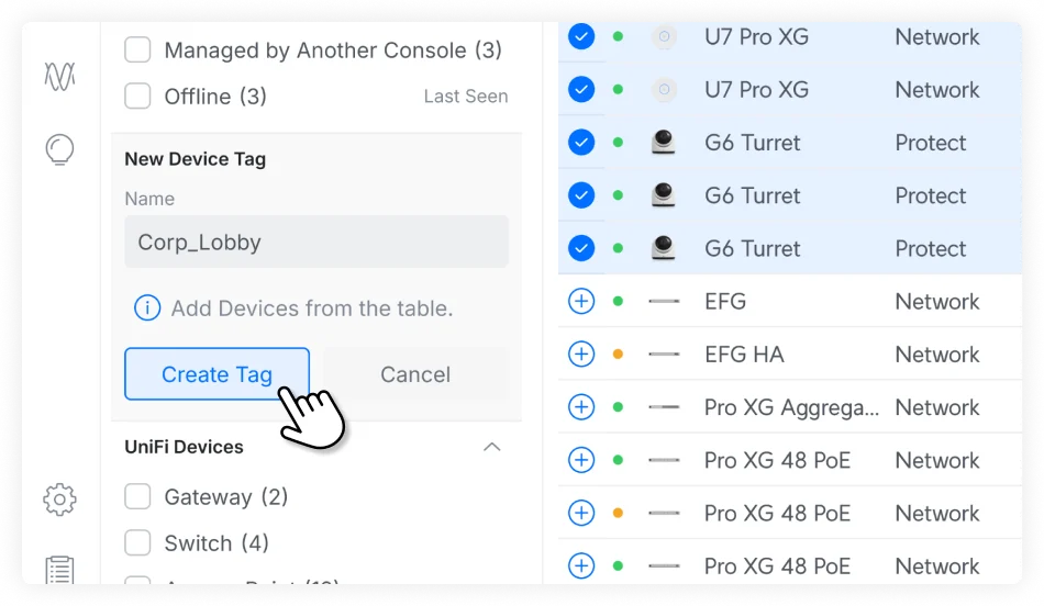 Device Tags for faster Filtering & Navigation