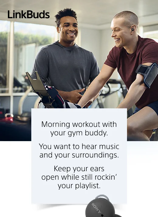 Morning workout with your gym buddy. You want to hear music and your surroundings. Keep your ears open while still rockin' your playlist.