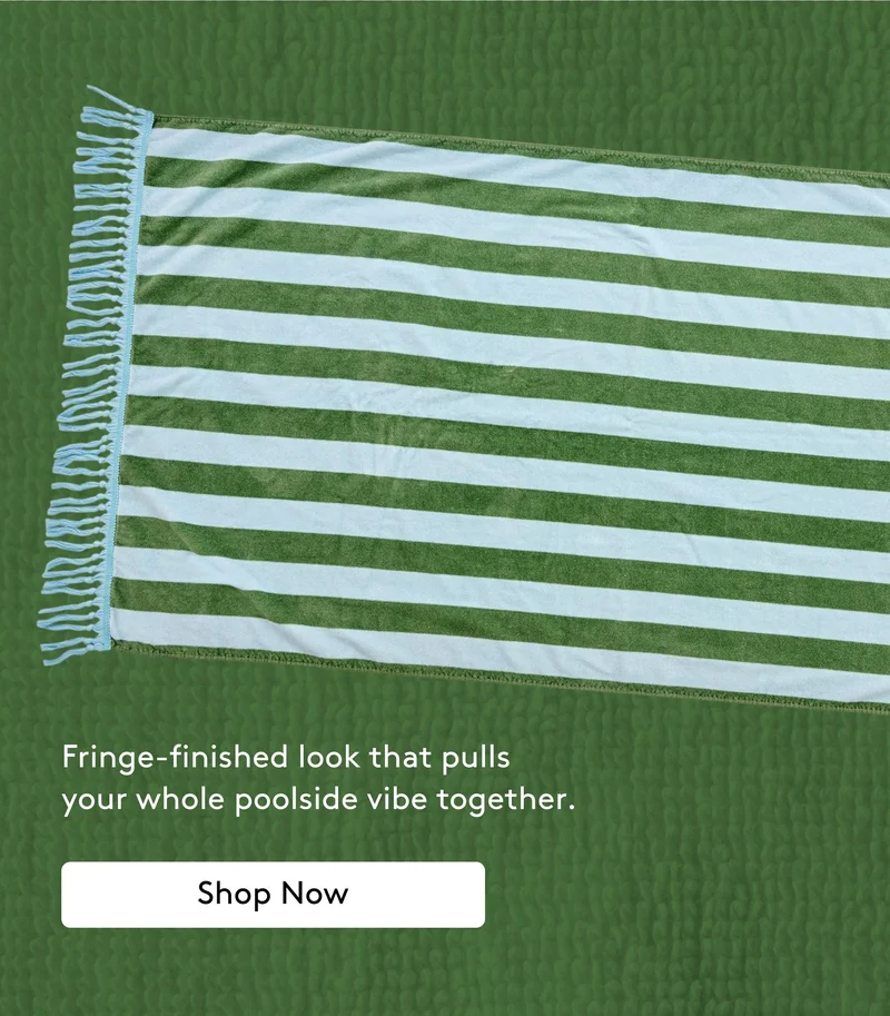 Fringe-finished look that pulls your whole poolside vibe together. Shop Now