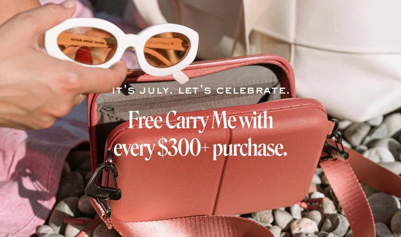 Free Carry Me with every $300+ purchase.