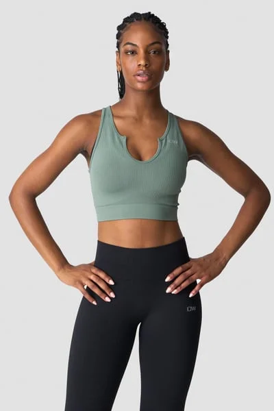 Image of Ribbed Define Seamless Tank Top Racing Green