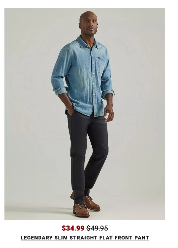 Men's Legendary Slim Straight Flat Front Pant
