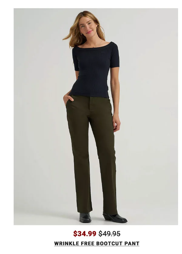 Women's Wrinkle Free Bootcut Pant