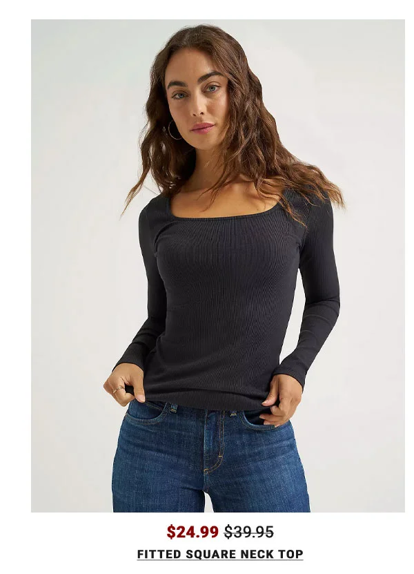 Women's Fitted Square Neck Top