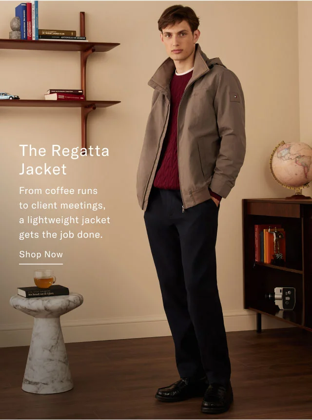 The Regatta Jacket From coffee runs to client meetings, a lightweight jacket gets the job done. Shop Now