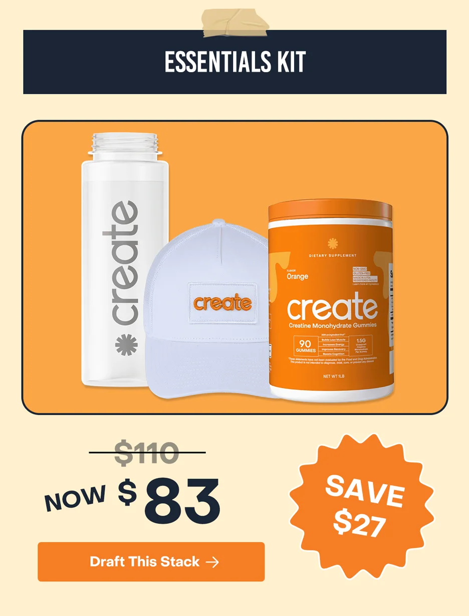 Essentials Kit: Now $83. Save $27 when you draft this stack.